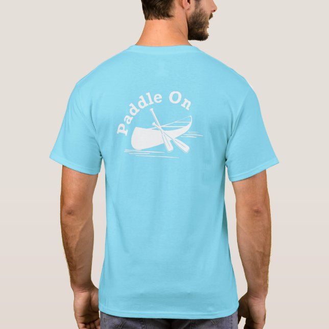 Paddle On Design - Camiseta básica masculina (Reverso)