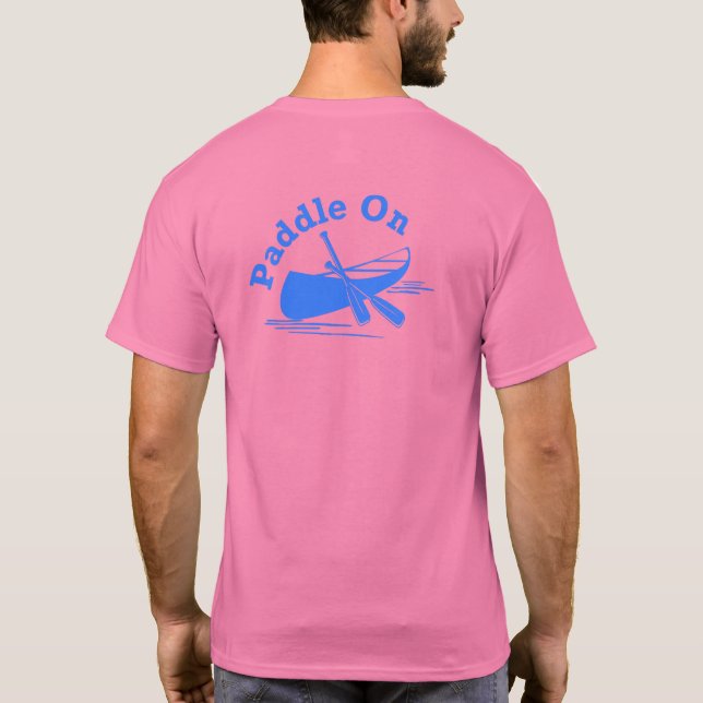 Paddle On Design - Camiseta básica masculina (Reverso)