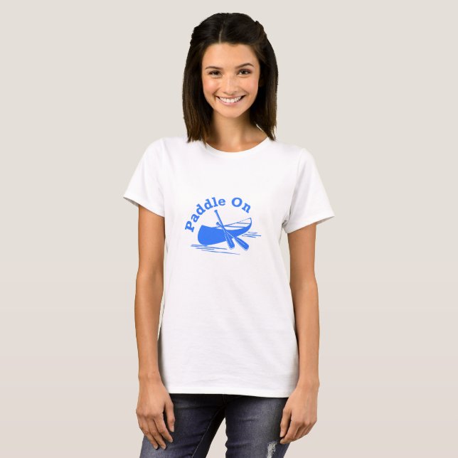 Paddle On Design - Camiseta básica para mujeres (Anverso completo)