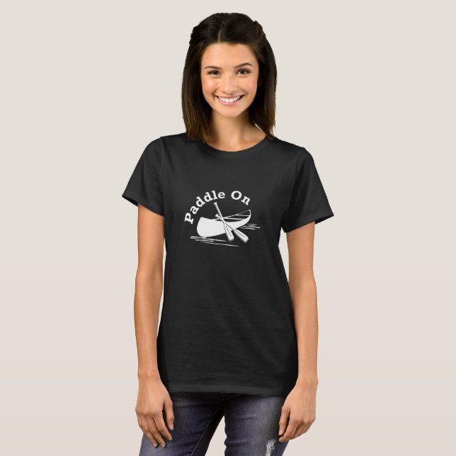 Paddle On Design - Camiseta básica para mujeres (Anverso completo)