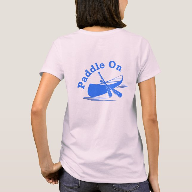 Paddle On Design - Camiseta básica para mujeres (Reverso)