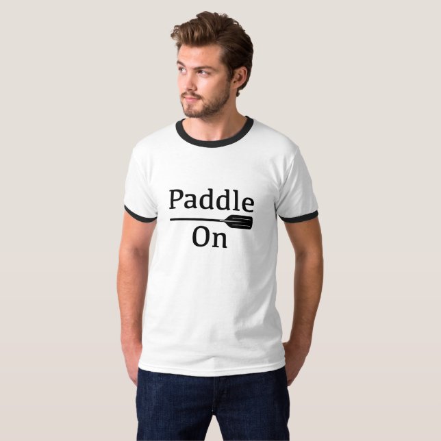 Paddle On Design - Camiseta de jengibre básica par (Anverso completo)