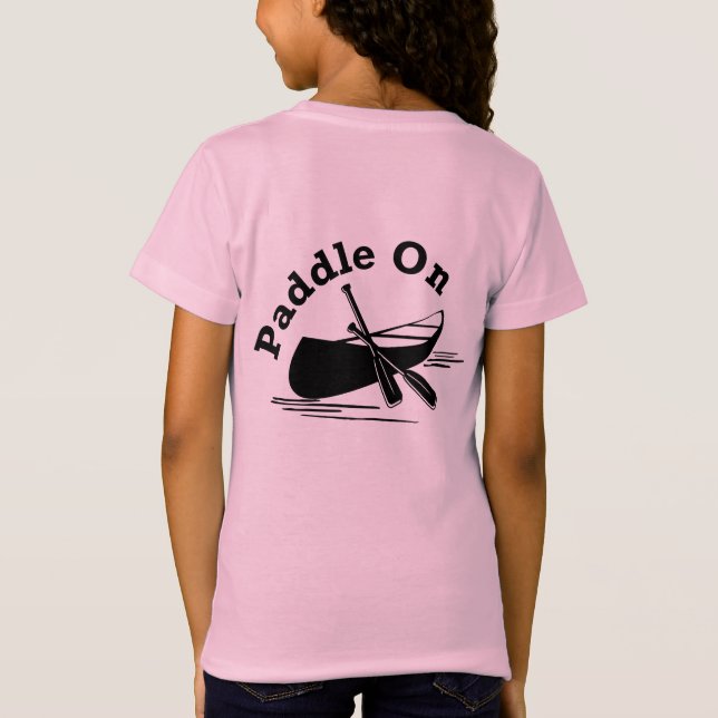Paddle On Design - camiseta de jersey fina para ni (Reverso)