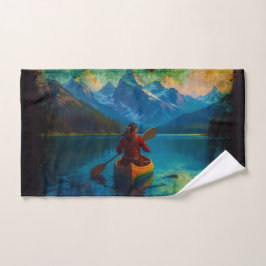 Paddler and Canoe de las naciones ricas canadiense