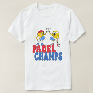 Padel Champs   Camiseta Retro de Dibujos Animados 
