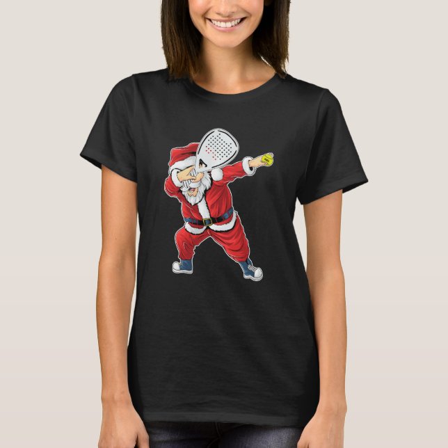 Padel Santa Claus Dabbing Padel Navidades Sweater (Anverso)