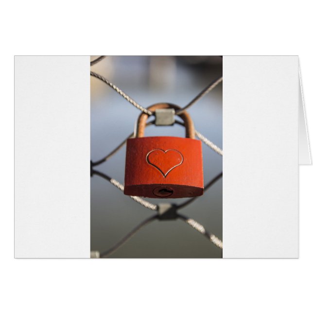 Padlock del corazón de amor (Anverso (Horizontal))