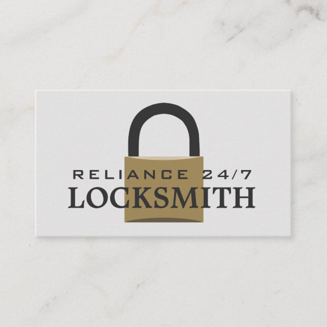 Padlock moderno, tarjeta de visita Locksmith (Anverso)