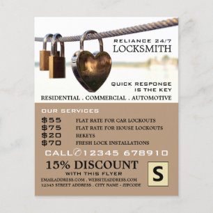 Padlocks Colgando en Rope, publicidad de locksmith