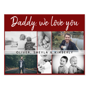 Padre con hijos y Collage de fotos de papá de fami