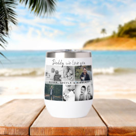 Padre con hijos y Collage de fotos de papá de fami