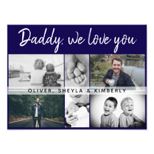 Padre con hijos y Collage de fotos de papá de fami