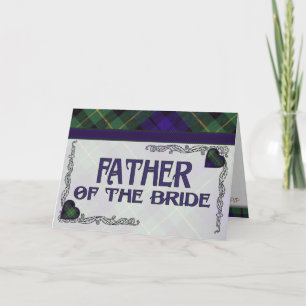 Padre de la invitación de la novia - tartán de