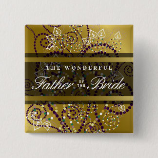 PADRE DE LA NOVIA BOho Spirals Botón Boda