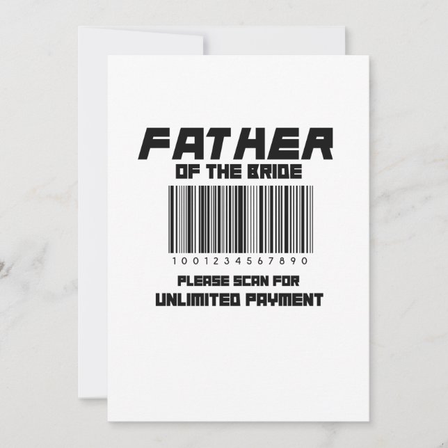 Padre de la novia Por favor busque el pago (Anverso)