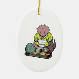 Padre de Protoceratops en el ornamento del navidad