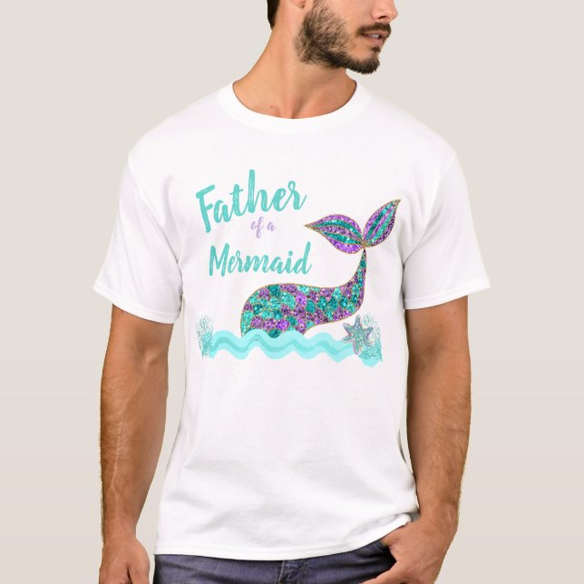 Padre de Sirena, camiseta de cumpleaños (Anverso)