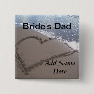 Padre del botón de la boda de playa de la novia