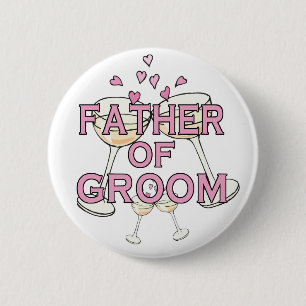 Padre del botón de la identificación del novio