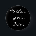 Padre del botón de la novia<br><div class="desc">Padre blanco y negro del botón de la novia</div>