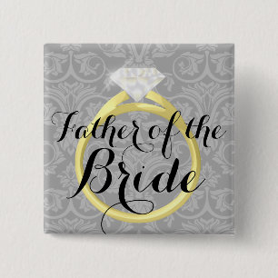 Padre del botón del banquete de boda del anillo de