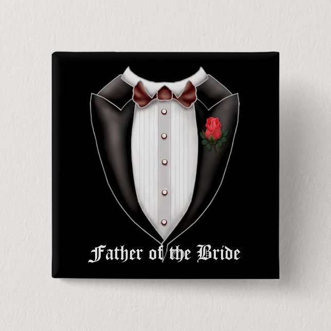 Padre Del Botón Tuxedo De La Novia (Anverso)
