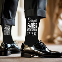 Padre del Novio Calcetines Negros para Boda
