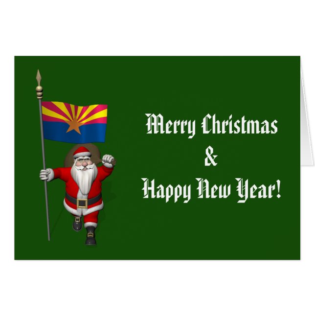 Padre festivo Navidad visitando Arizona (Anverso (Horizontal))