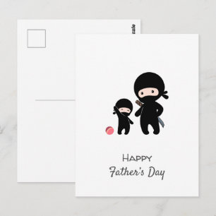 Padre Ninja y postal infantil