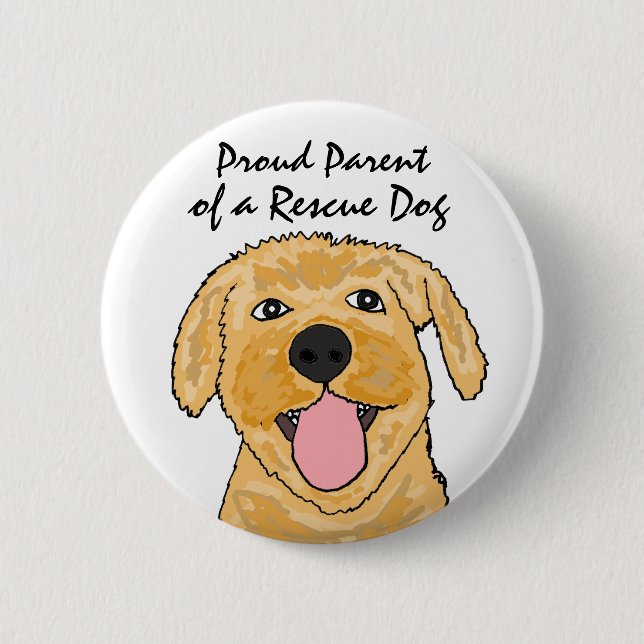 Padre orgulloso BL de un botón del perro del (Anverso)