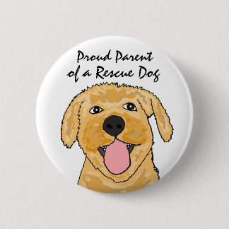 Padre orgulloso BL de un botón del perro del