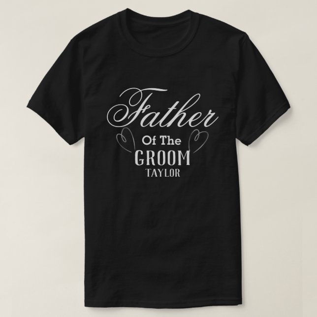Padre personalizado de la camiseta de Groom (Diseño del anverso)