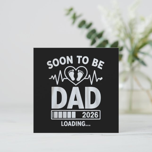 Padre Pronto a Ser 2026 Anuncio de Embarazo en Car (Anverso de pie)