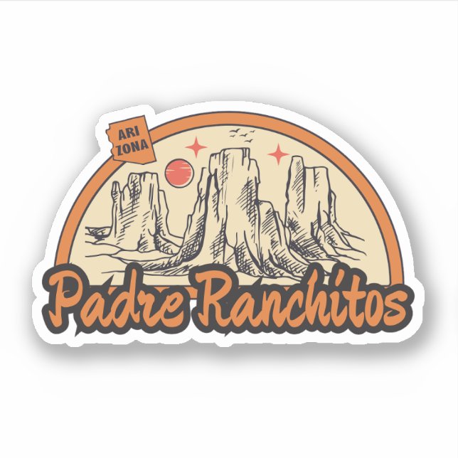 Padre Ranchitos, Arizona  Calcomanía (Anverso)