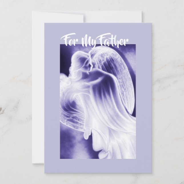 Padre - Tarjeta de felicitación Angel (Anverso)