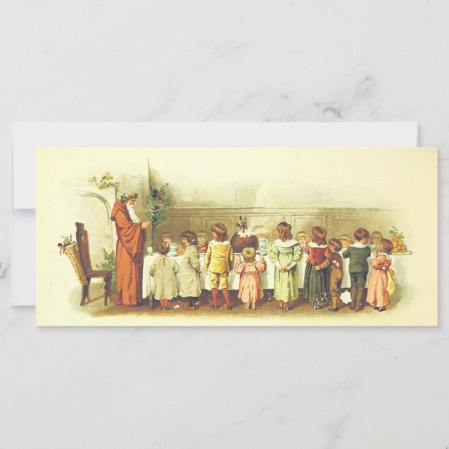 Padre Vintage, Navidad rezando con niños (Anverso)