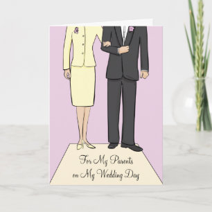 Padres Boda Gracias Tarjeta