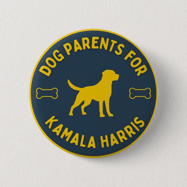 Padres de perro para el botón Kamala Harris (Anverso)