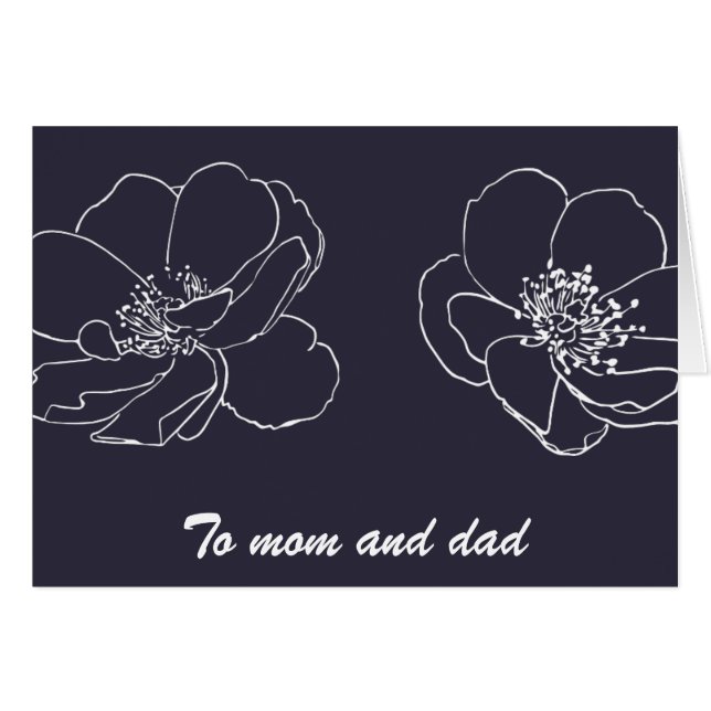 Padres, mamá y papá Boda Gracias (Anverso (Horizontal))