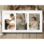Padres nuevos bebé 3 Collage de fotos personalizad<br><div class="desc">Un simple y moderno poster fotográfico de 3 nuevos padres y recién nacido. Personalice el nombre y la fecha de nacimiento de su bebé en las fotos.</div>