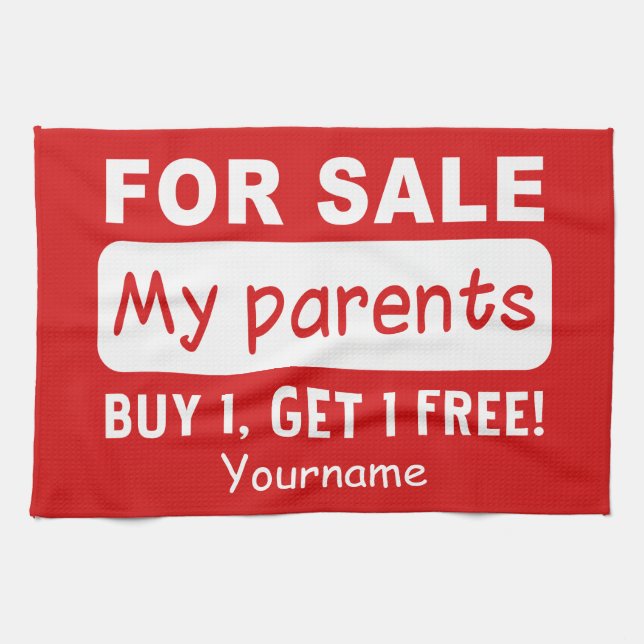 PADRES PARA VENTA toalla de mano personalizado (Horizontal)