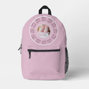 Padres rosados que esperan mochila bebé