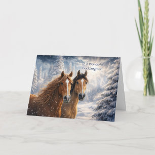 Padrina Navidad con Caballos en la Nieve