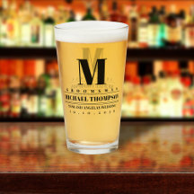 Padrino de Boda Monograma Moderno Simple 