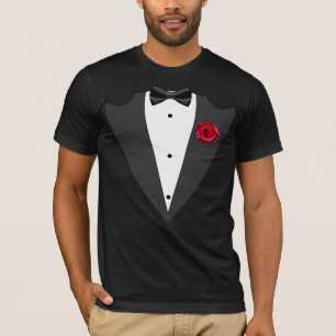 Padrino de traje, camisa negra y blanca
