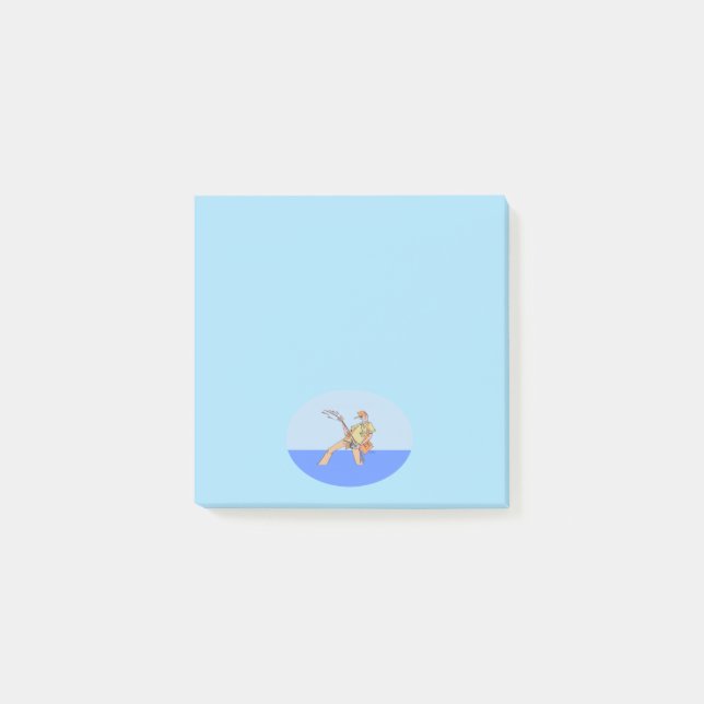 Pads de notas azules de Fisherman (Anverso)