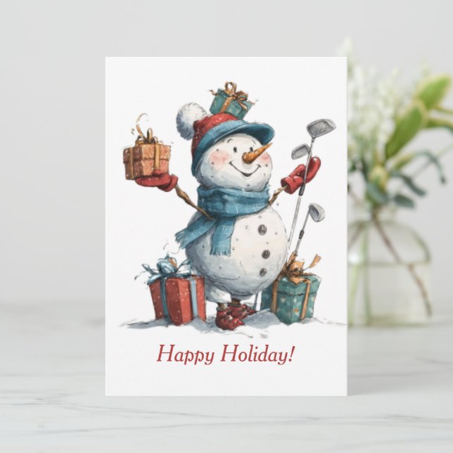 Paga una tarjeta de felicitación navideña (Anverso de pie)