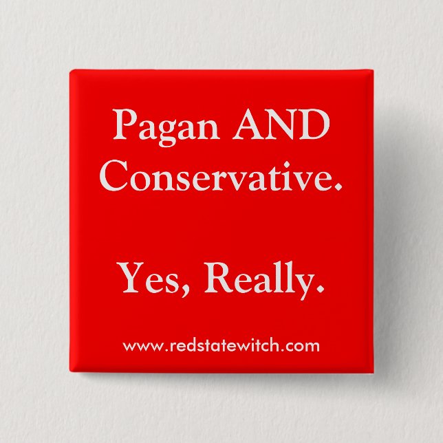 Pagan Y Conservative.Yes, realmente. Botón (Anverso)