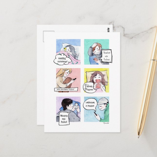 Pagbati/ Saludo - Postales de DNM (Anverso/Reverso In Situ)