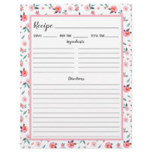 Página Binador de Receta de Patrón Floral Rosa